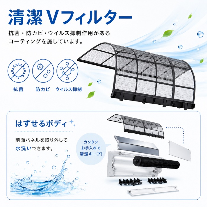 冷暖房、空調、50HZ 三菱電機 MSZ-GV5626S-W ルームエアコン 霧ヶ峰 GVシリーズ 冷暖房とも