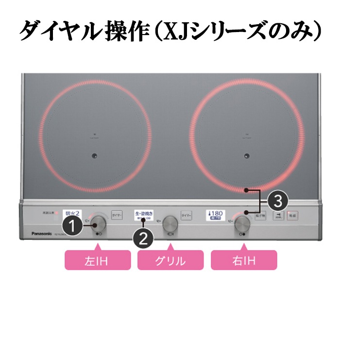 パナソニック KZ-XJ26DST ビルトイン IHクッキングヒーター 2口IH 鉄
