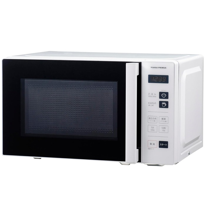 ユアサプライムス PRE-690HFG-W ヘルツフリー単機能電子レンジ 17L