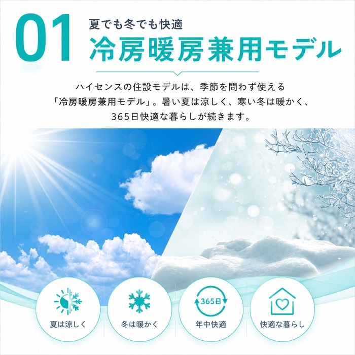 ハイセンス HA-J22S-W ルームエアコン Sシリーズ 主に6畳用 冷暖房兼用