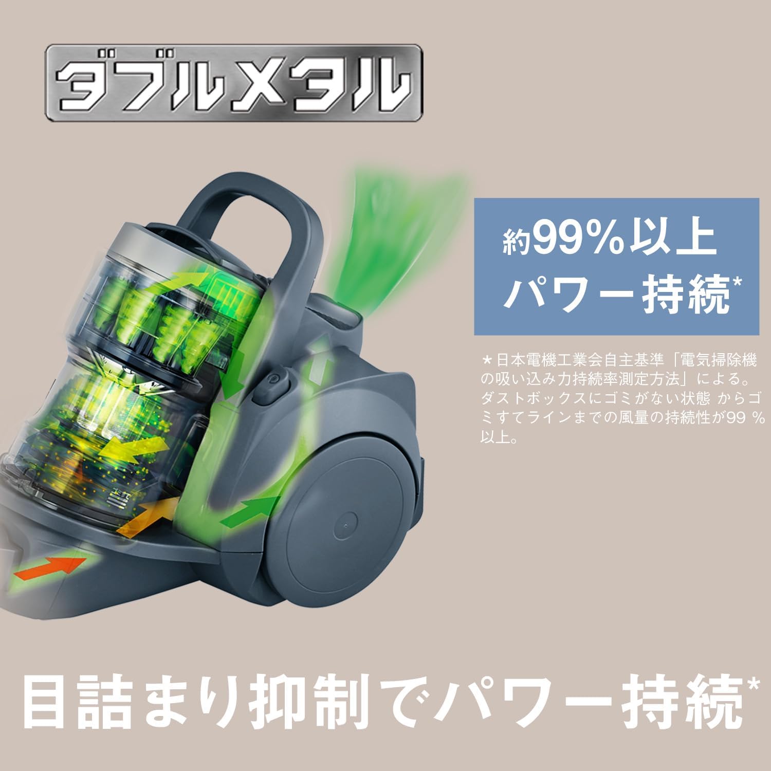 パナソニック MC-SR41K-A サイクロン式 キャニスター 電気掃除機