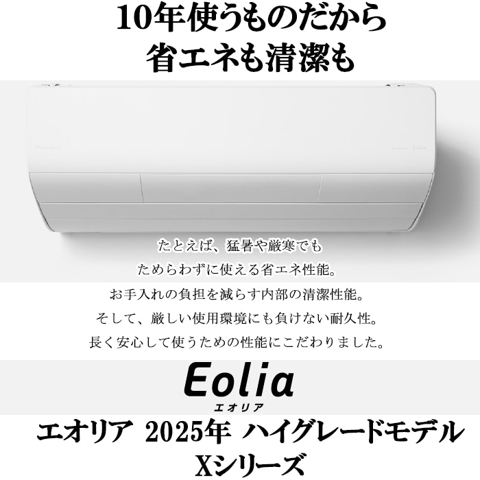 パナソニック CS-405DGX2-W ルームエアコン エオリア Eolia GXシリーズ