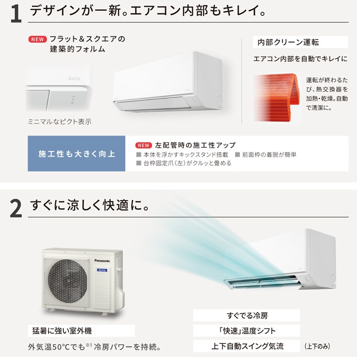 パナソニック CS-254DFL-W インバーター冷暖房除湿タイプ ルーム