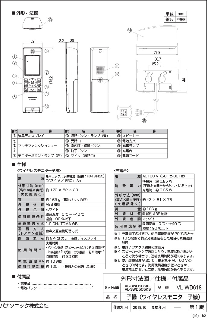 パナソニック VL-SWD505KS ワイヤレスモニター付 テレビドアホン 2-7