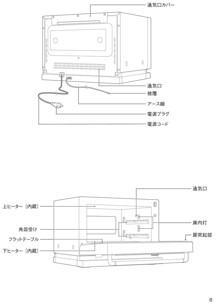 バルミューダ K09A-WH The Range オーブンレンジ ホワイト 20LL 角皿