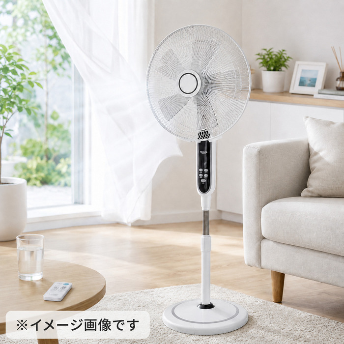 テクノス KI-F537R フルリモコン フロアー扇風機 40cm DCモーター 5枚
