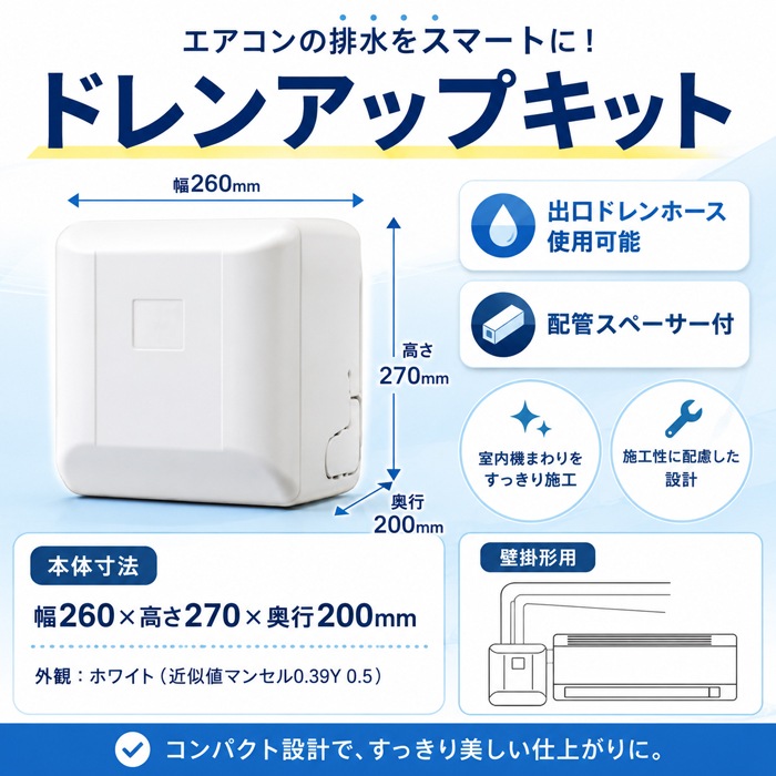 オーケー器材 K-KDU573MV ドレンアップキット 配管スペーサー付 単相