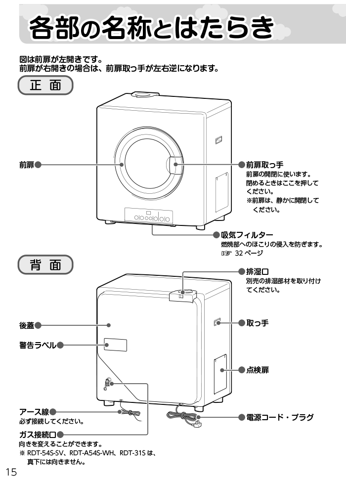 リンナイ RDT-31S-13A ガス衣類乾燥機 乾太くん ピュアホワイト 乾燥