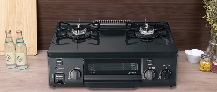 パロマ PA-S76B-R-LP ガステーブルコンロ 2口 56cm 水なし片面焼き