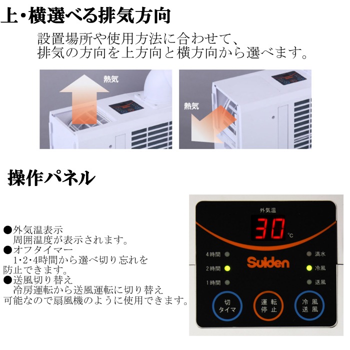 Suiden スポットクーラー ポータブルスポット SS-16MXB-1 送風のみ