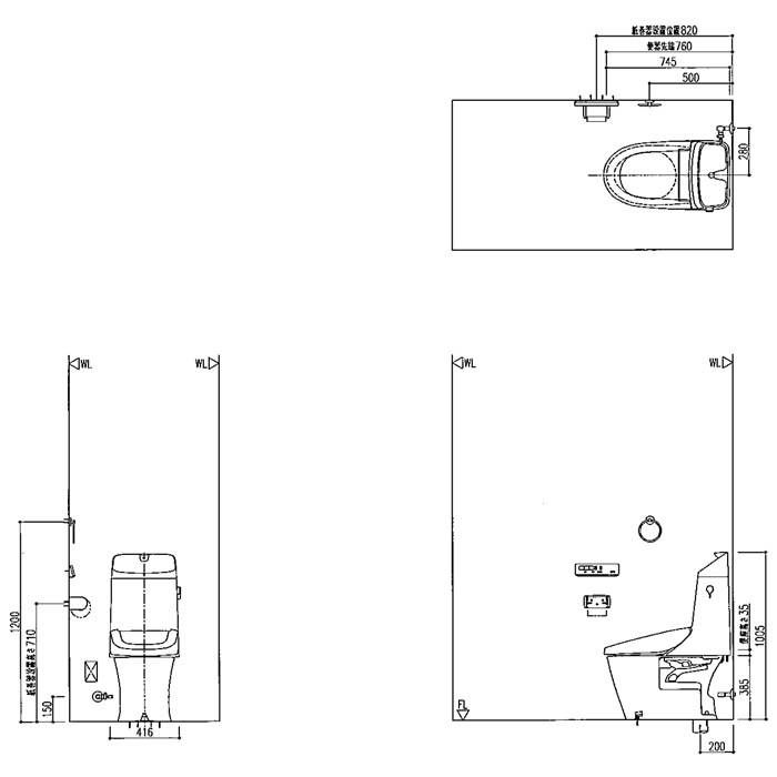 LIXIL BC-B30S+DT-B381/BW1 トイレ 洋風便器セット ベーシア 手洗い付 ピュアホワイト 紙巻器・タオルリング付 リクシル INAX (法人限定) |住設と電材の洛電マート【本店】