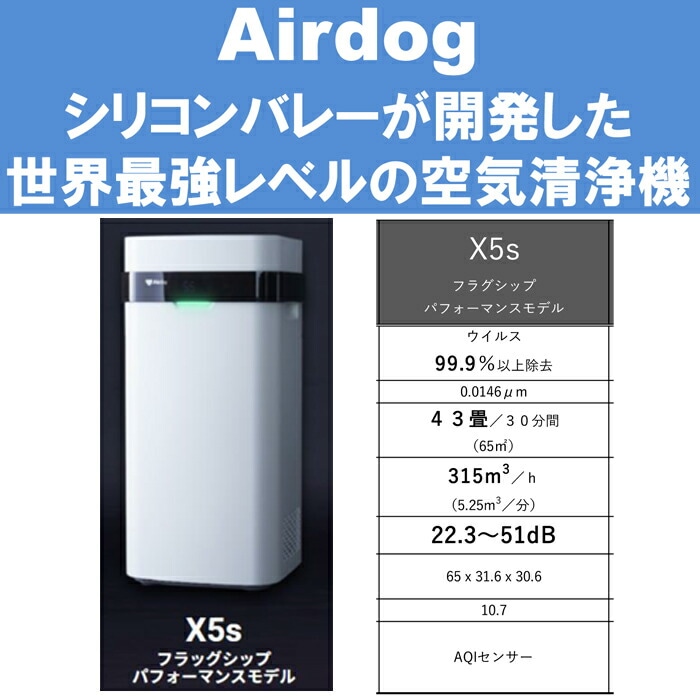 A i r dog X5s Special Edition 空気清浄機 送料無料) Airdog エアードッグ X5s 空気清浄機 正規品 約42畳用 静音