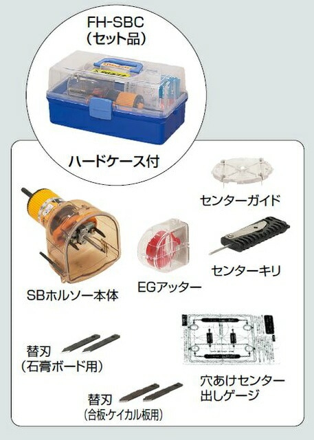 未来工業 FH-SBC SBホルソー ハードケース付 ｜住設と電材の洛電マート 