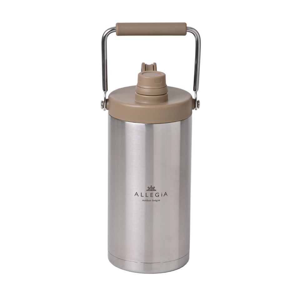 [新品]アレジア アイスコンテナ ジャグ アウトドア 真空 ボトル 1.8L 氷 持ち運び 長時間 保冷 HOTも対応 ステンレス キャンプ 氷入れ AR-VICB18SB サンドベージュ ALLEGiA【2024年10月上旬以降順次発送】