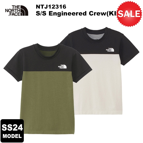 ��50%OFF��THE NORTH FACE(�Ρ����ե�����) ��2024�ղƥ�ǥ��S/S Engineered Crew(KIDS)(���硼�ȥ��꡼�֥��󥸥˥����ɥ��롼 ���å�) NTJ12316