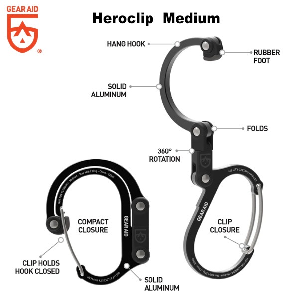 GEAR AID(ギアエイド) HEROCLIP MEDIUM (ヒーロークリップ ミディアム