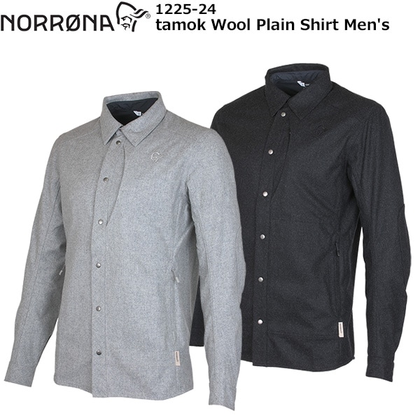NORRONA(Υ) tamok Wool Plain Shirt Men's 1225-24