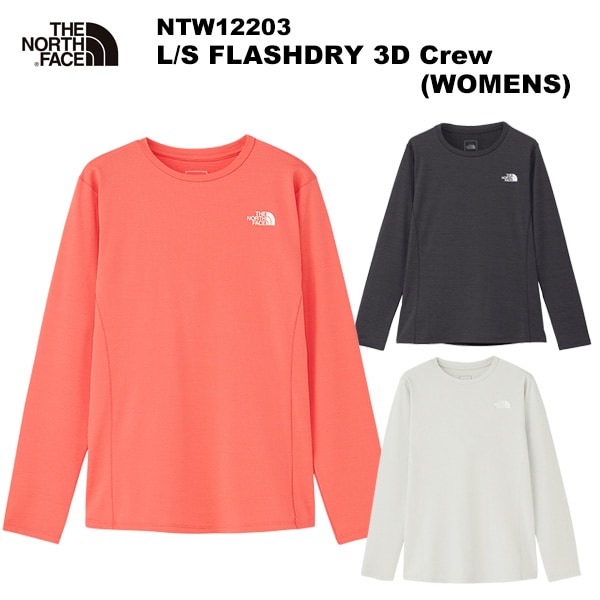 THE NORTH FACE(�Ρ����ե�����) L/S FLASHDRY 3D Crew(WOMENS)(���󥰥��꡼�֥ե�å���ɥ饤���꡼�ǥ������롼) NTW62506