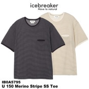icebreaker(�������֥졼����) U 150 Merino Stripe SS Tee (150���Υ��ȥ饤�� SS�ƥ���)