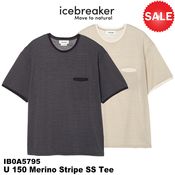 ��30��OFF��icebreaker(�������֥졼����) U 150 Merino Stripe SS Tee (150���Υ��ȥ饤�� SS�ƥ���)