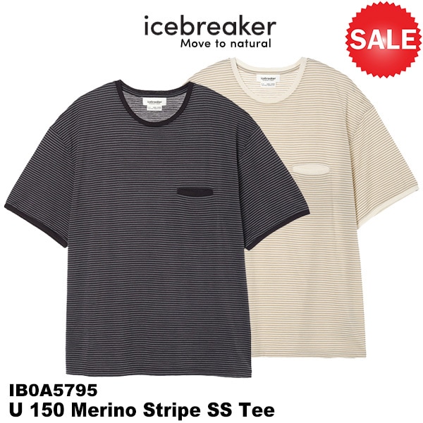 30％OFF】icebreaker(アイスブレーカー) U 150 Merino Stripe SS Tee