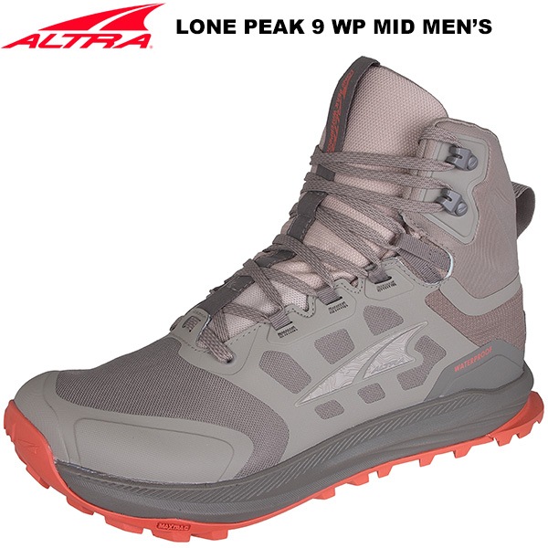 ALTRA(����ȥ�) MEN'S LONE PEAK 9 WP MID BROWN/TAUPE ALT103-016126-BRT
