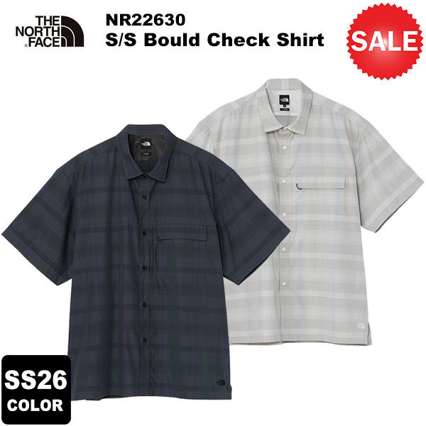 ��30%OFF��THE NORTH FACE(�Ρ����ե�����) ��2026�ղƥ��顼��S/S Bould Check Shirt(���硼�ȥ��꡼�֥ܥ�ɥ����å������) NR22630