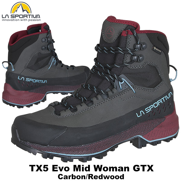 SPORTIVA(���ݥ�ƥ���) TX5 EVO Mid Woman GTX (TX5���ܥߥåɥ����ޥ�GTX) Carbon/Redwood