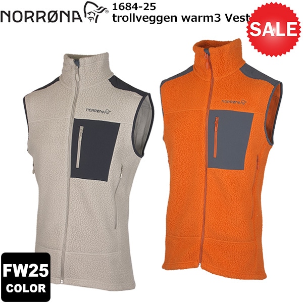 ��20%OFF��NORRONA(�Υ�����) ��2025-26���ߥ��顼��trollveggen warm3 Vest Men's 1684-25