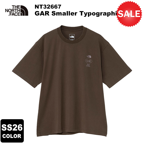 ��30%OFF��THE NORTH FACE(�Ρ����ե�����) ��2026�ղƥ��顼��GAR Smaller Typographic S/S Tee(GAR���⡼�顼�����ܥ���ե��å����硼�ȥ��꡼�֥ƥ�) NT32667