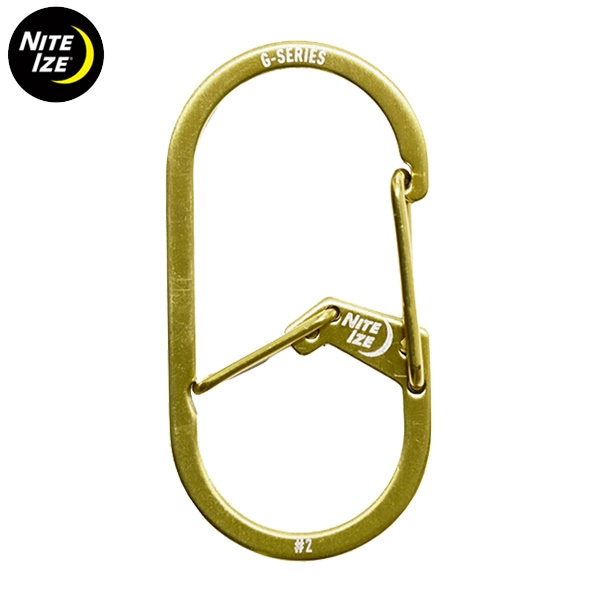 YURINO GOLD 日本製クリーナー シークレット NITE IZE(ナイトアイズ) Gカラビナー ブラス#2 | アクセサリー,その他