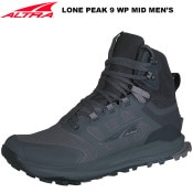 ALTRA(����ȥ�) MEN'S LONE PEAK 9 WP MID BLACK/GRAY ALT103-016125-BLK