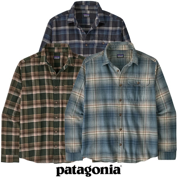 patagonia(�ѥ����˥�) M's L/S LW Fjord Flannel Shirt (��󥺎�L/S���饤�ȥ������Ȏ��ե����ɥե��ͥ롦�����)