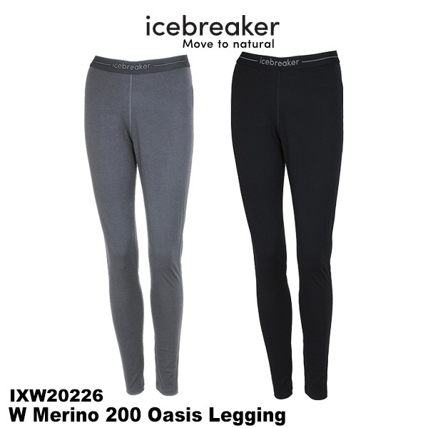 スパッツ レディース W 200 Oasis Leggings ブラック M icebreaker(アイスブレーカー) W 200 Oasis Legging (200オアシス