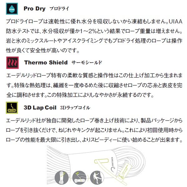 EDELRID(�����ǥ��å�) �����եȥץ��ƥ��ȥץ��ɥ饤50m���ʥ��ȥե����� ER71289