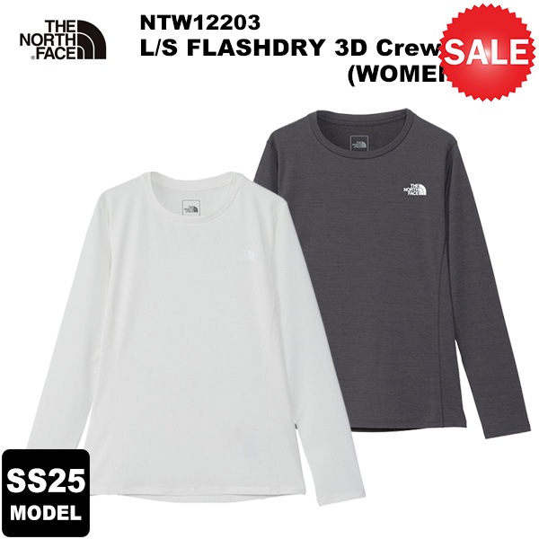 ��30%OFF��THE NORTH FACE(�Ρ����ե�����) ��2025�ղƥ�ǥ��L/S FLASHDRY 3D Crew(WOMENS)(���󥰥��꡼�֥ե�å���ɥ饤���꡼�ǥ������롼) NTW12203