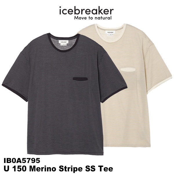 30％OFF】icebreaker(アイスブレーカー) U 150 Merino Stripe SS Tee