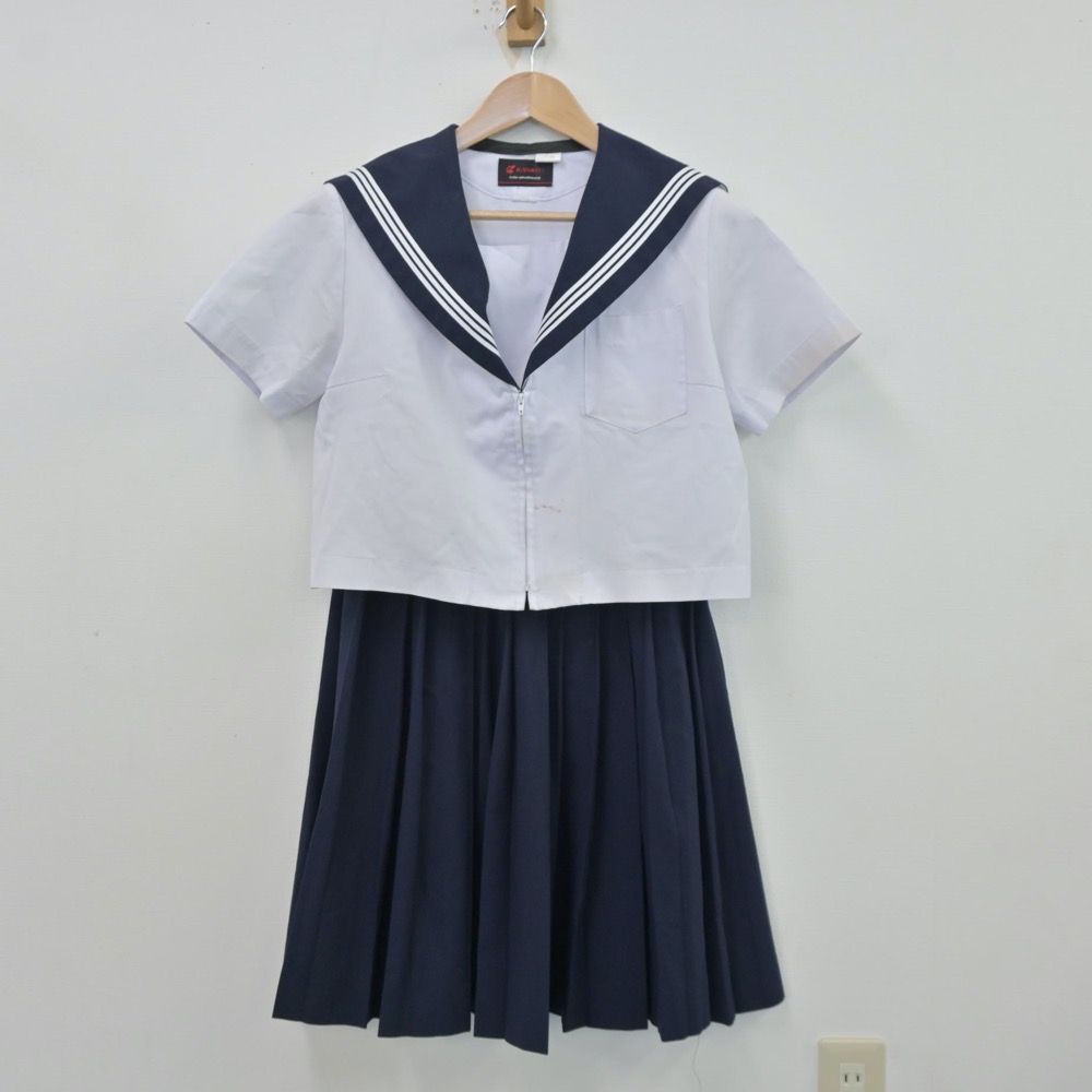 【中古】愛知県 美川中学校 女子制服 2点(セーラー服・スカート)sf013408 メイン画像