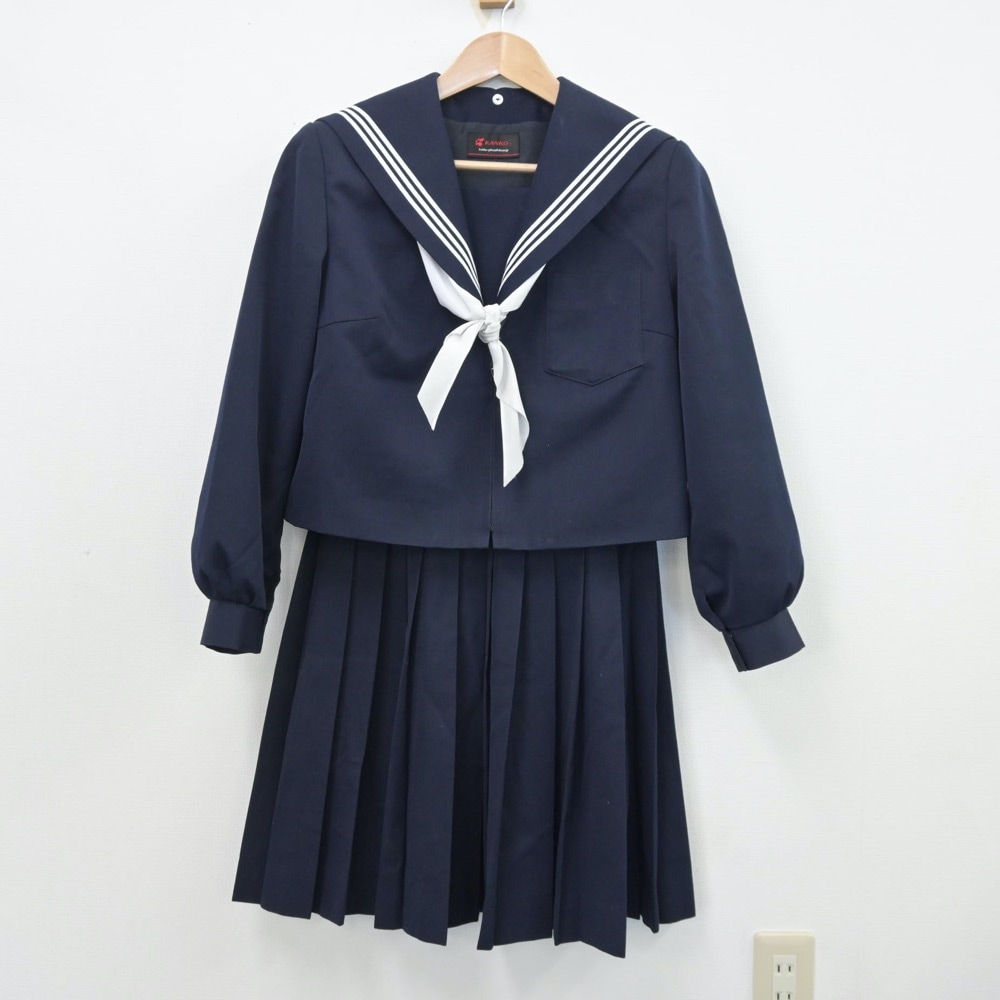 【中古】愛知県 美川中学校 女子制服 3点(セーラー服・スカート)sf013409 メイン画像