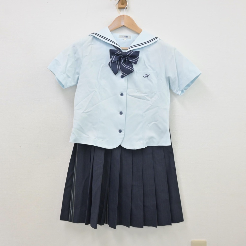【中古】東京都 中村学園女子中学校 女子制服 4点(セーラー服・スカート)sf013422 メイン画像