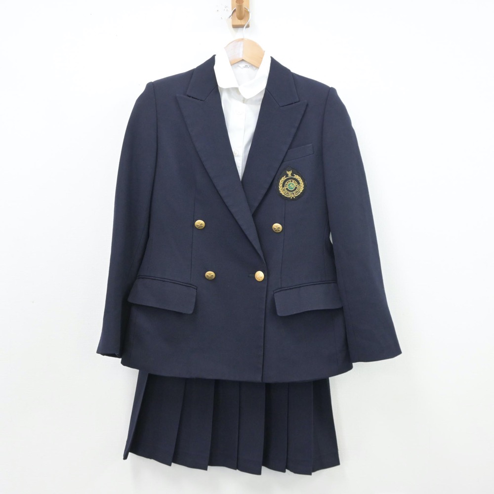 【中古】静岡県 三島南高等学校 女子制服 5点(ブレザー・シャツ・ニット・スカート)sf013426 メイン画像