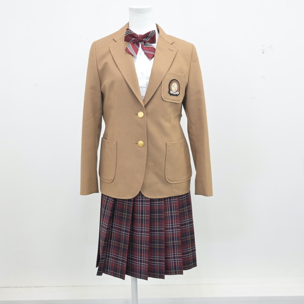 【中古】山口県 梅光学院中学校高等学校 女子制服 5点(ブレザー・シャツ・ニット・スカート)sf013438 メイン画像