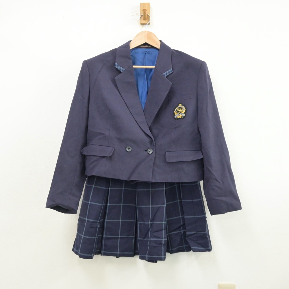 【中古】京都府 京都成安高等学校 女子制服 2点(ブレザー・スカート)sf014019 メイン画像