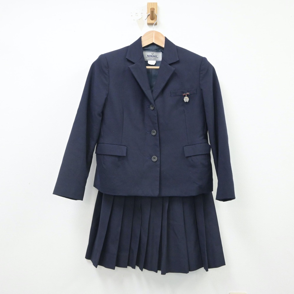 【中古】兵庫県 洲本高等学校 女子制服 4点(ブレザー・ベスト・スカート)sf016301 メイン画像