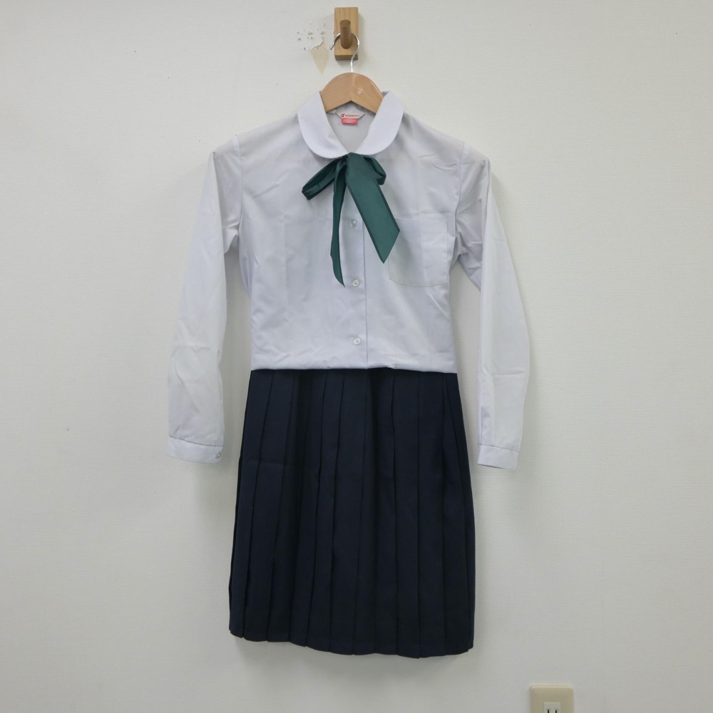 【中古】岡山県 宇野中学校 女子制服 3点(シャツ・スカート)sf016318 メイン画像