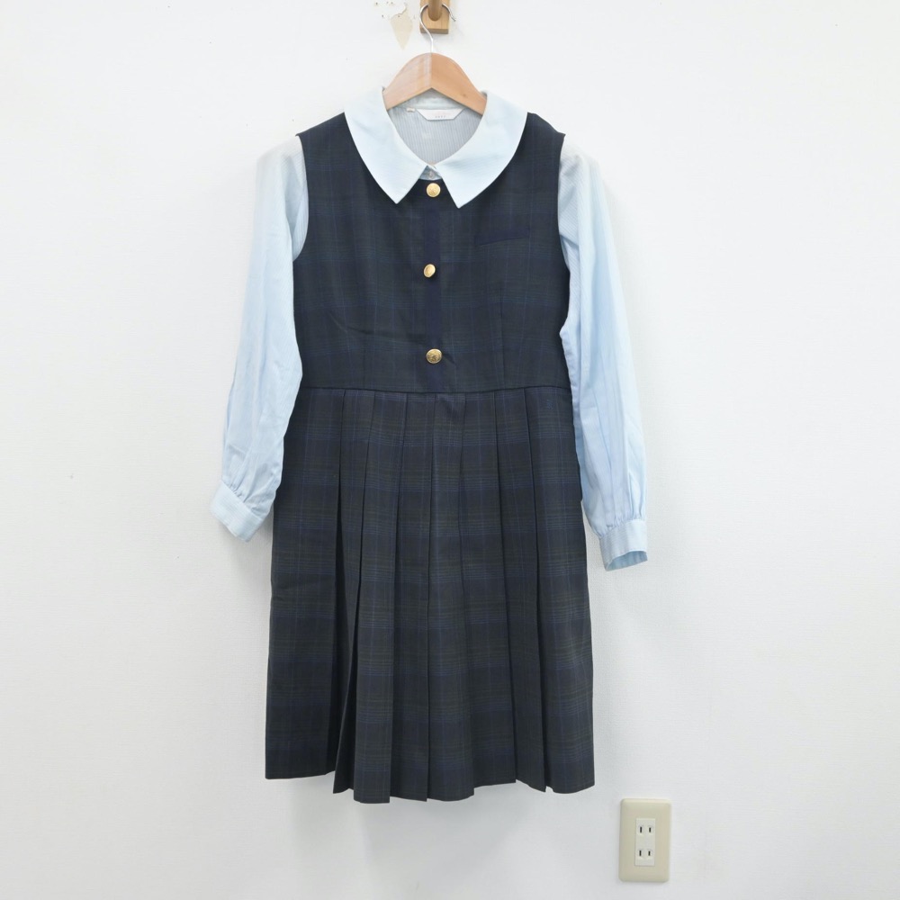 【中古】熊本県 熊本国府高等学校 女子制服 3点(シャツ・ジャンパースカート)sf016340 メイン画像