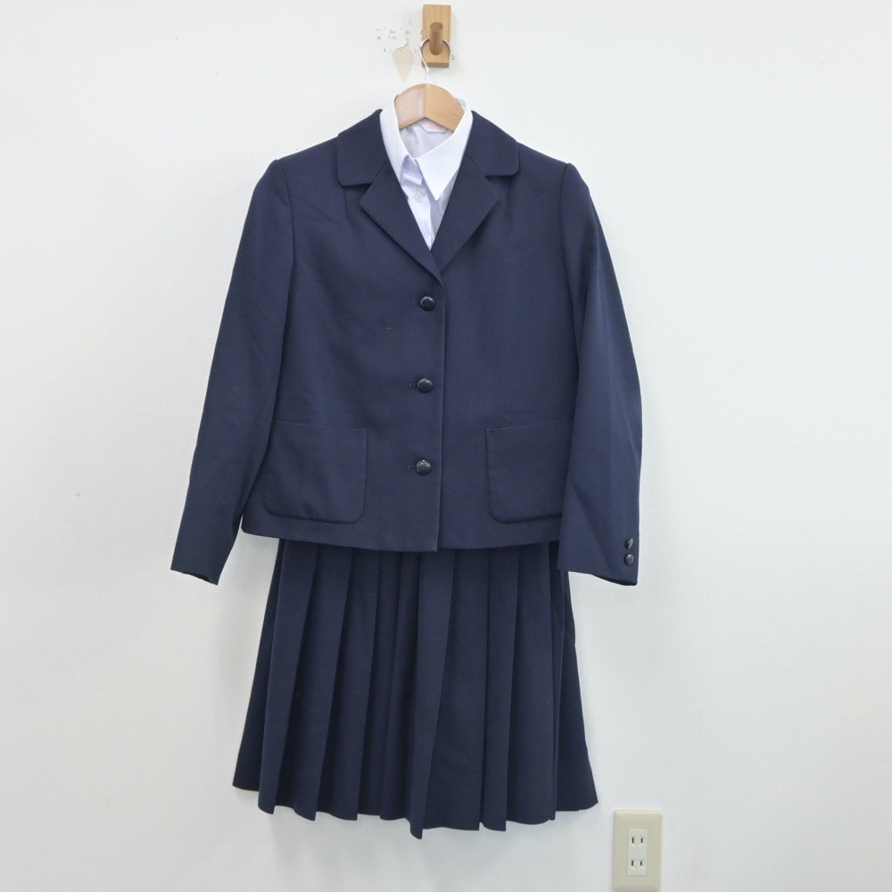【中古】新潟県 新潟商業高等学校 女子制服 3点(ブレザー・シャツ・スカート)sf016343 メイン画像