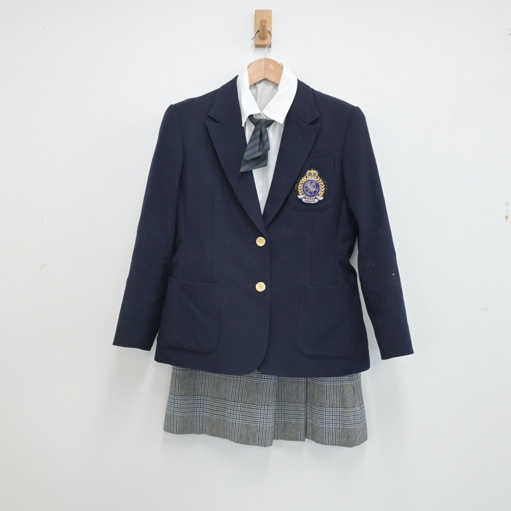 【中古】神奈川県 山手学院高等学校 女子制服 4点(ブレザー・シャツ・スカート)sf016403 メイン画像