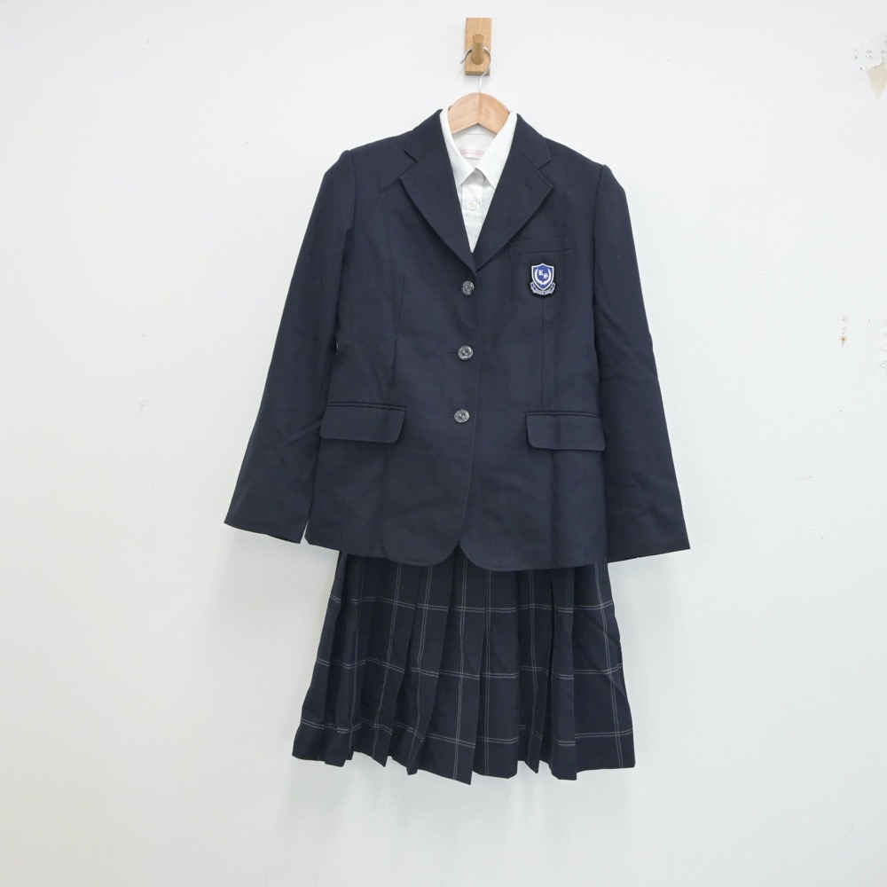 【中古】兵庫県 兵庫県立神戸鈴蘭台高等学校 女子制服 5点(ブレザー・シャツ・ニット・スカート)sf016404 メイン画像