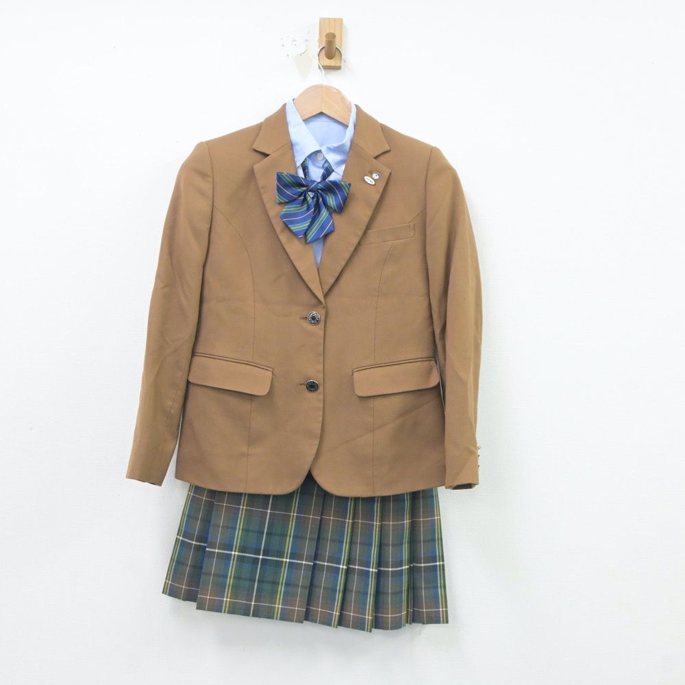 【中古】大阪府 大阪緑涼高等学校 女子制服 7点(ブレザー・シャツ・スカート)sf019486 メイン画像